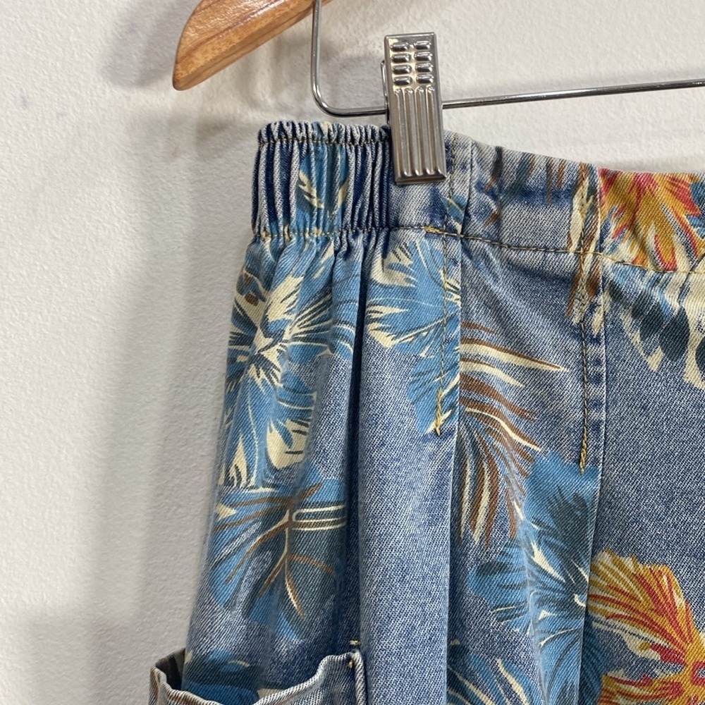 Fanas Venas Boho Cargo Floral Pants Denim XL - Picture 3 of 12